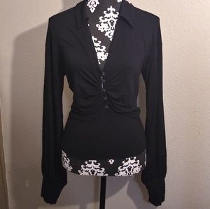 Free People button up top